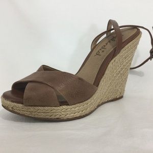 Splendid Leather Espadrille braided-jute wedge 7